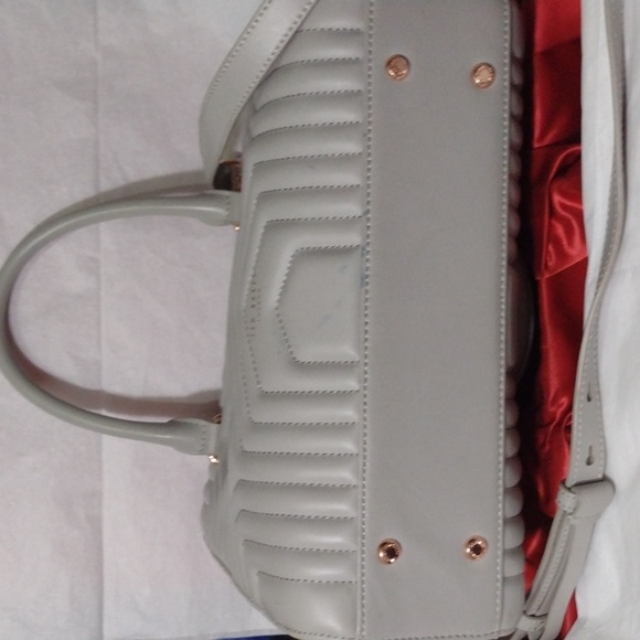 Ted Baker London Dove Grey Quilted Bow Bag 🛍️ NWT - Picture 9 of 11